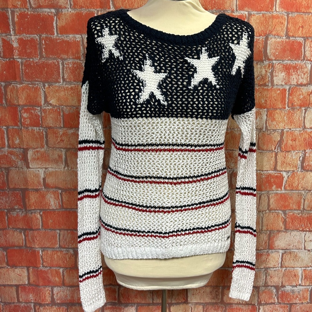 Hollister Stars‎ And Stripes Loose Knit Sweater
